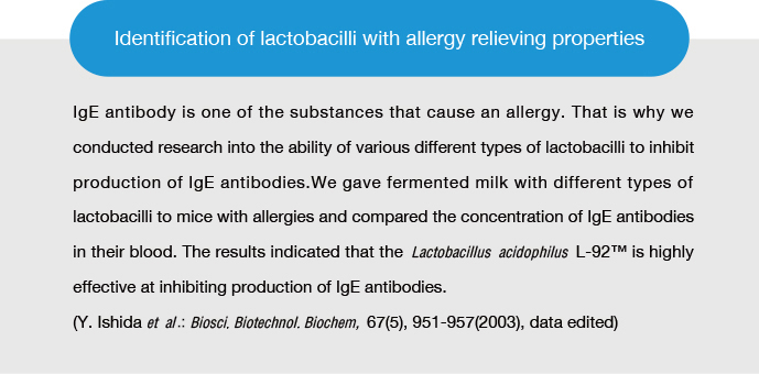 Identification of lactobacilli with allergy relieving properties