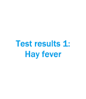 Test results 1: Hay fever